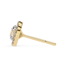 Cushion cut diamond halo stud earrings