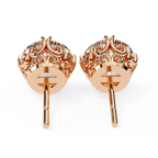 Luxury Round cut diamond stud earrings