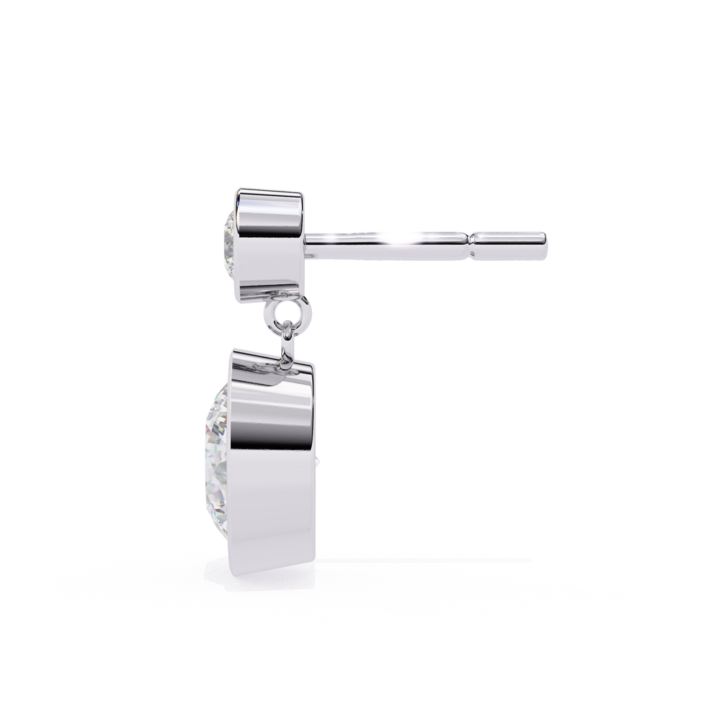 Lab grown diamond drop earrings