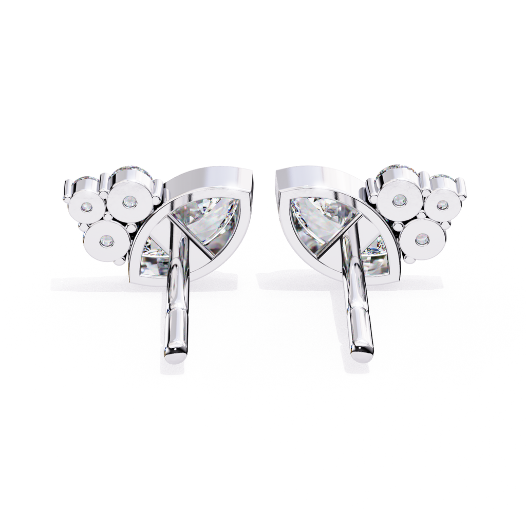 Premium diamond stud earrings marquise style for women