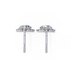Luxury white gold diamond earrings
