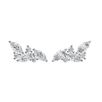 Marquise diamond cluster stud earrings