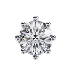 Minimal Round halo diamond studs