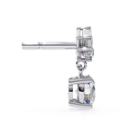 Elegant white gold diamond drop earrings