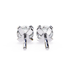 Premium white gold Round cut diamond stud earrings