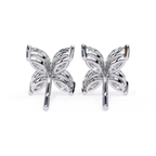 Statement floral diamond earrings