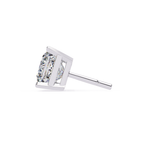 Square diamond stud earrings