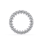 Sparkling round diamond circle stud earrings