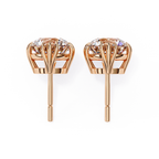 Luxury Round cut diamond stud earrings
