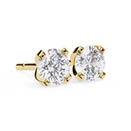 Minimal Round diamond stud earrings everyday wear