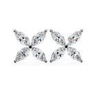 Statement floral diamond earrings