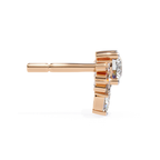 Trendy diamond stud earrings