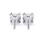 Round diamond halo stud earrings
