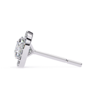 Cushion cut diamond halo stud earrings