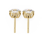 Designer Round diamond stud earrings