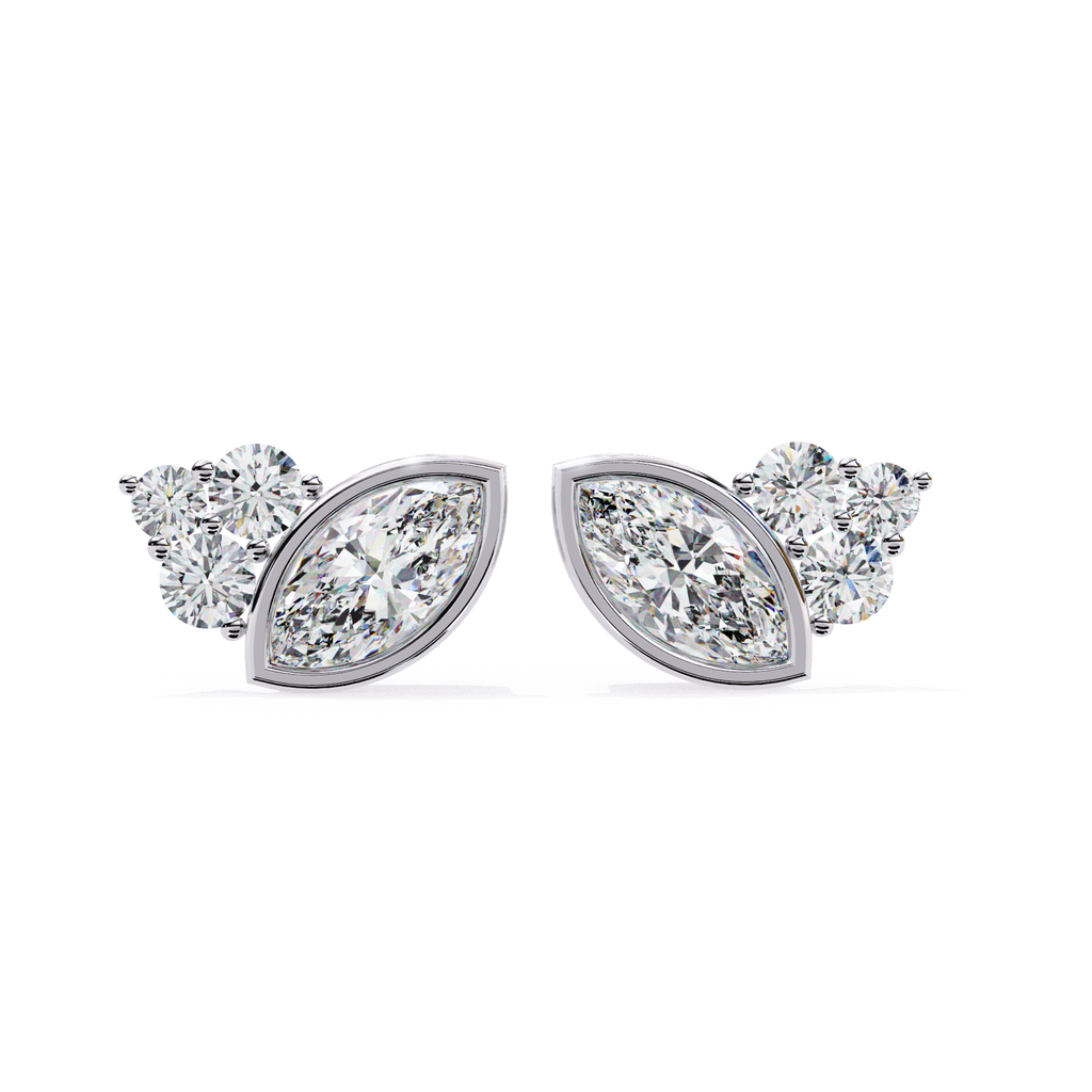 White Gold Everyday wear diamond stud earrings