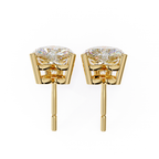 Aesthetic heart cut diamond stud earrings everyday wear