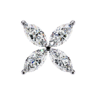 Bridal diamond stud earrings flower inspired design