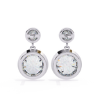 Classic white gold diamond drop earrings