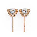 Designer cushion diamond stud earrings