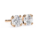 Minimal Round diamond stud earrings everyday wear