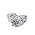 White Gold diamond stud earrings marquise cut