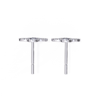 Luxury geometric diamond stud earrings