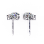 Statement diamond stud earrings with elegant cluster design