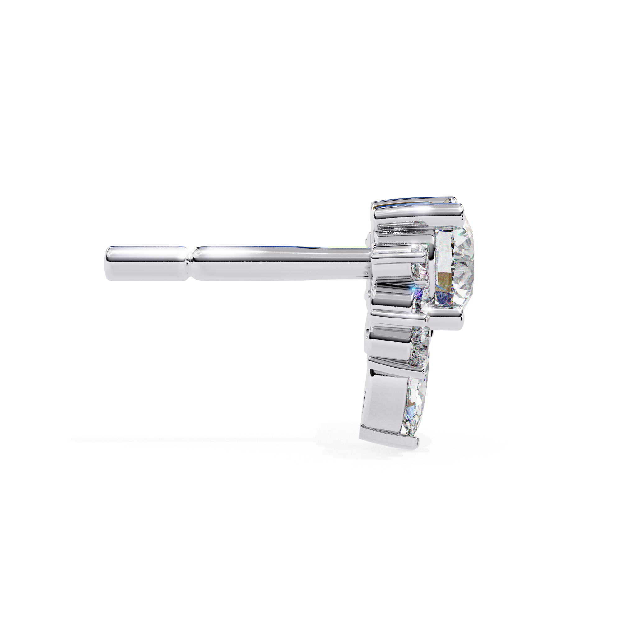White Gold diamond earring