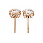 Designer Round diamond stud earrings