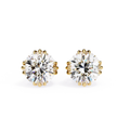 Luxury Round cut diamond stud earrings