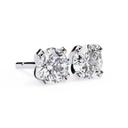 Minimal Round diamond stud earrings everyday wear