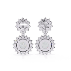 Fancy Diamond drop earring in White Gold