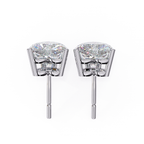 Delicate heart diamond stud earrings