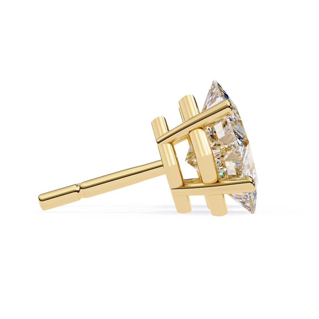 Square diamond stud earrings