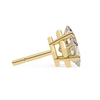 Square diamond stud earrings