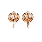 Everyday wear round diamond stud earrings