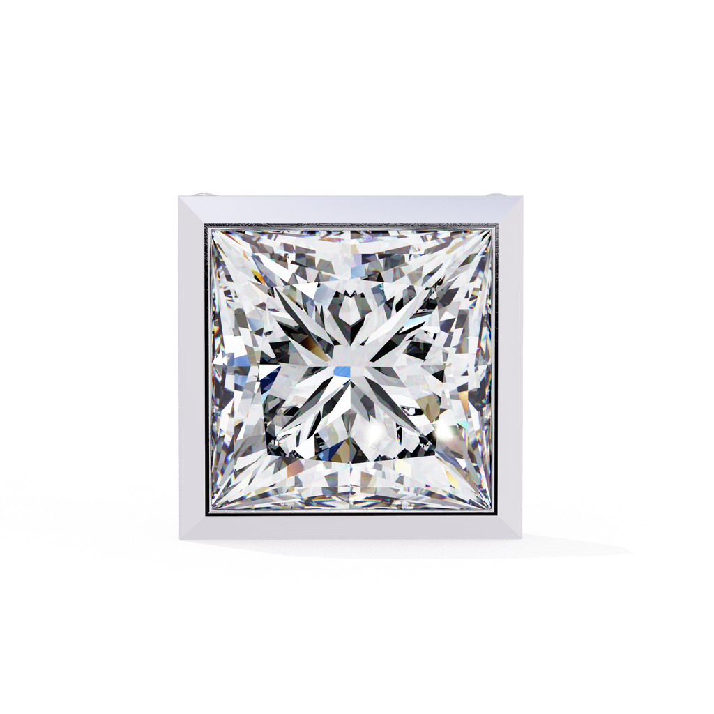Elegant princess cut diamond studs for daily wear