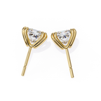 Designer square diamond stud earrings