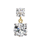 Contemporary diamond drop earrings