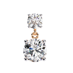 Contemporary diamond drop earrings