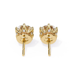 Affordable crown setting diamond stud earrings