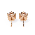 Affordable crown setting diamond stud earrings
