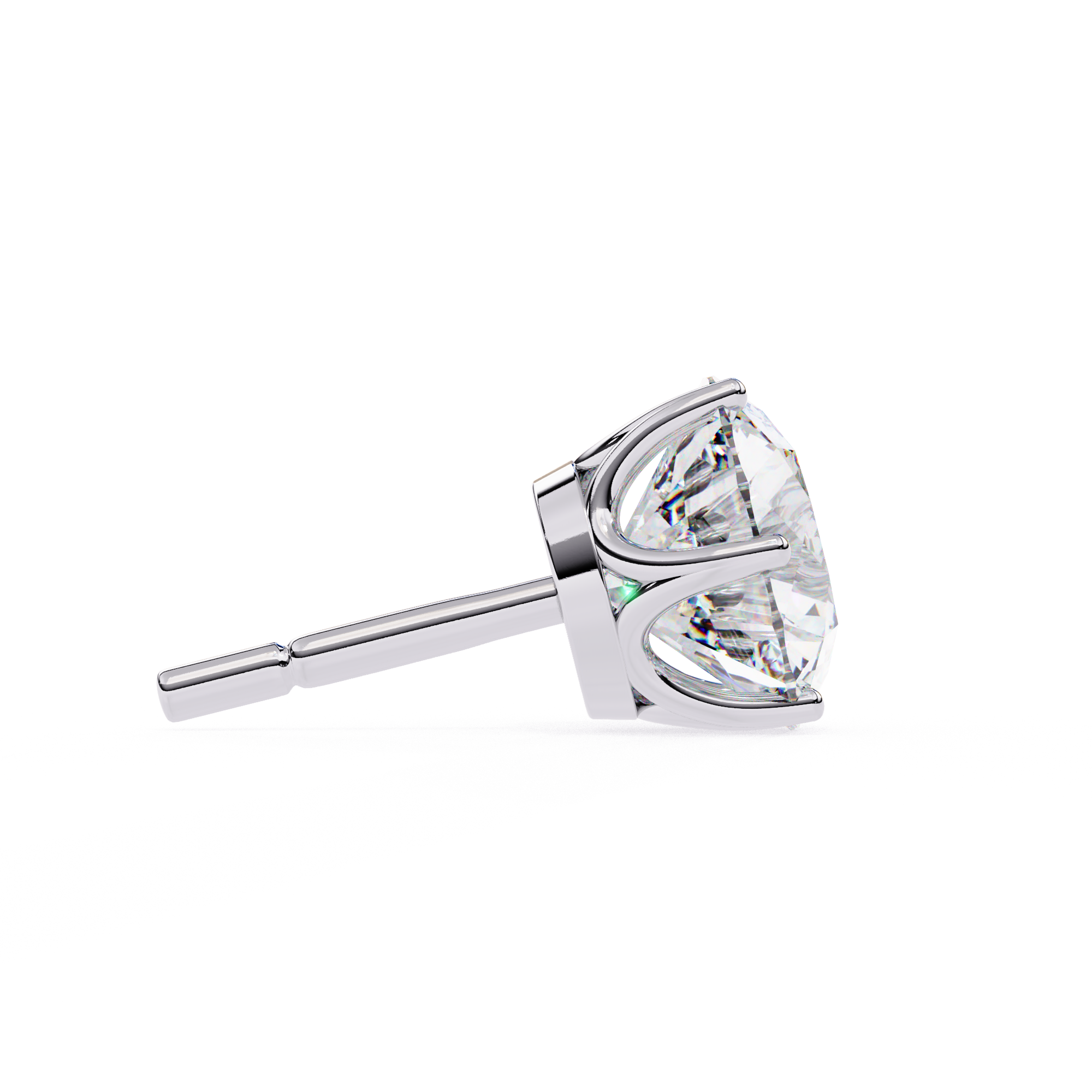 Designer Round diamond stud earrings