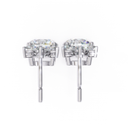 Classic diamond earrings round solitaire