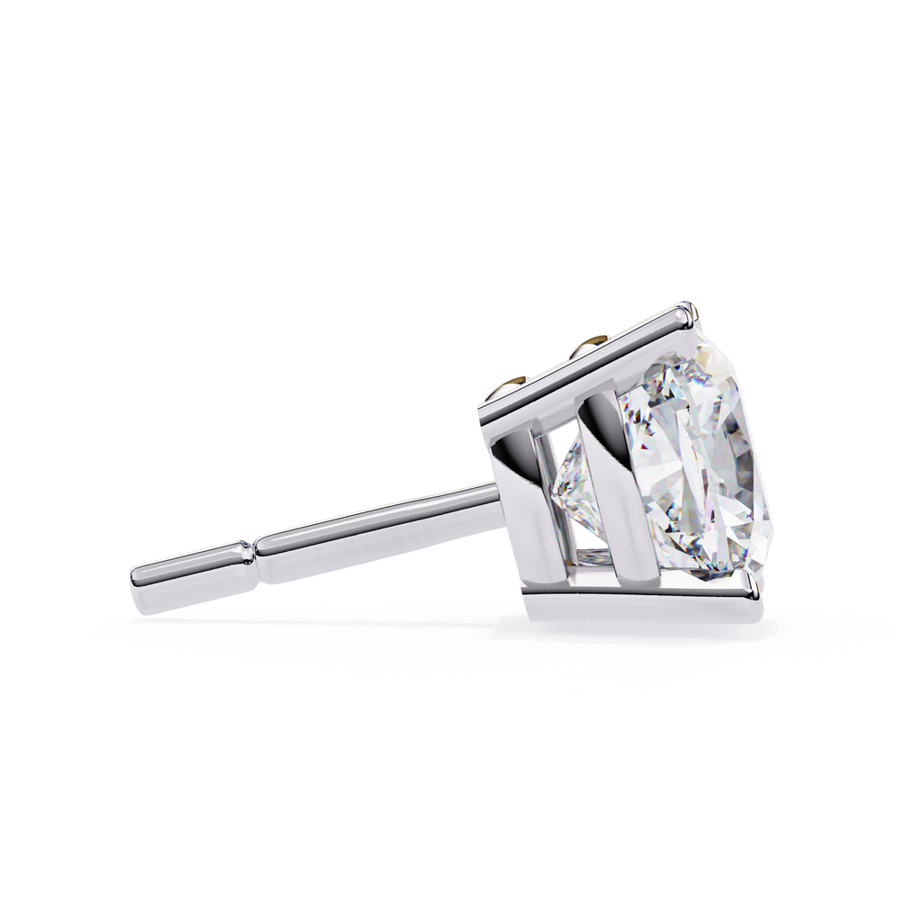 Cushion diamond stud earrings