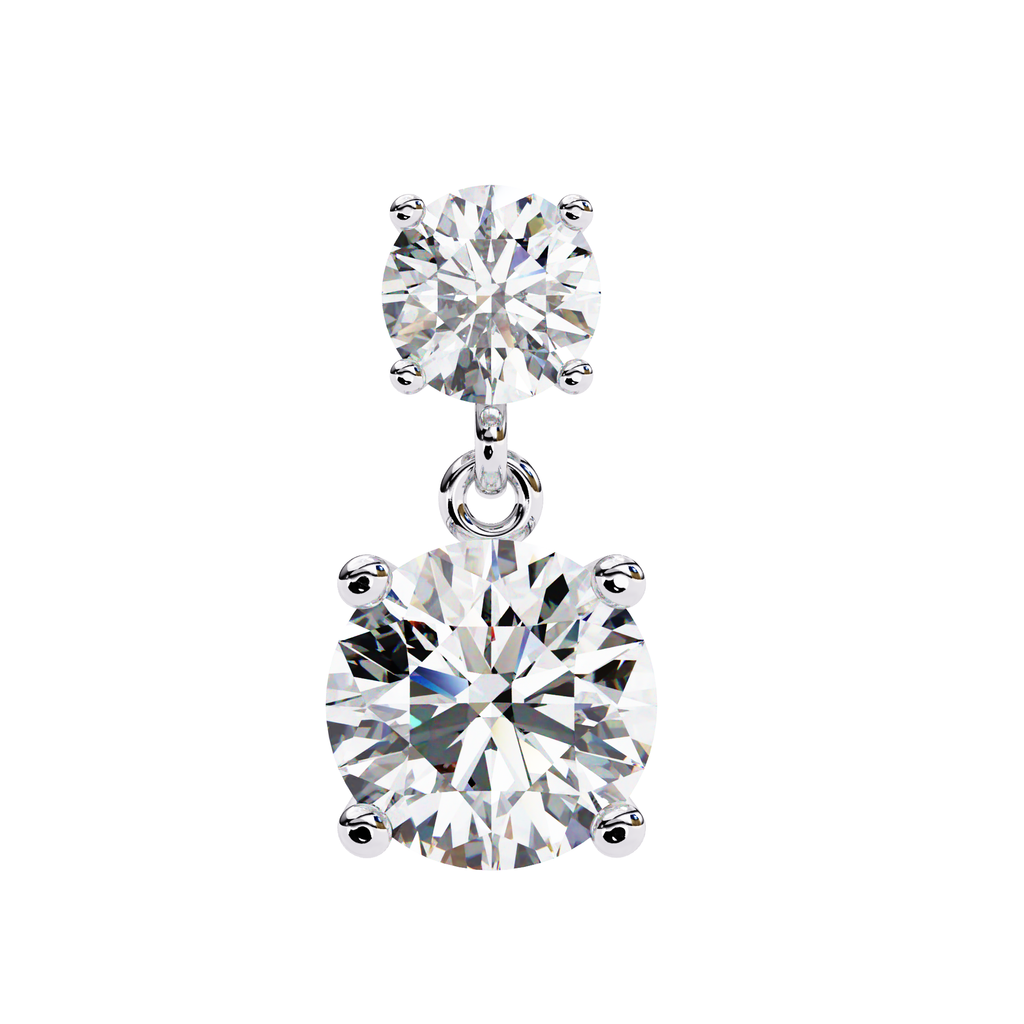 Contemporary diamond drop earrings