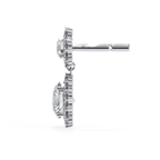 Luxury white gold diamond drop earrings