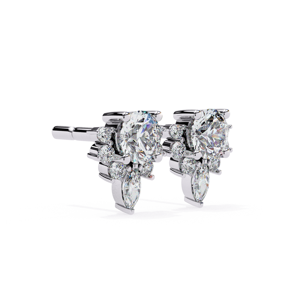 High sparkle diamond stud earrings