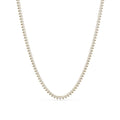 Pearl diamond necklace on a white background